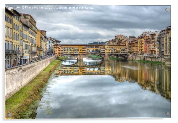 Ponte Vecchio Florence Tuscany Italy Acrylic by Diana Mower