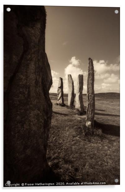 Calanais Standing Stones Acrylic by Fraser Hetherington