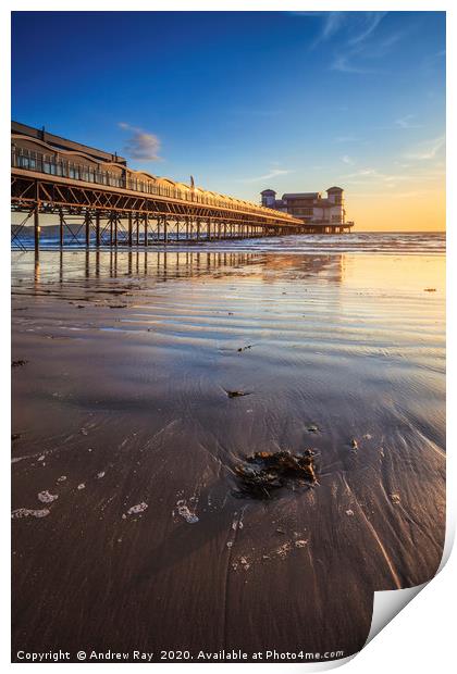 Late Light at Weston Pier Print by Andrew Ray