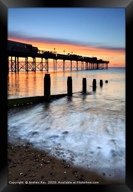 Teignmouth Pier at Sunrise Framed Print by Andrew Ray