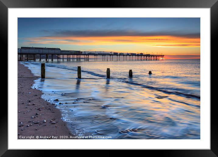 Towards Teighmouth Pier  Framed Mounted Print by Andrew Ray