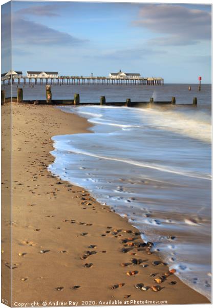 Southwold Beach Canvas Print by Andrew Ray