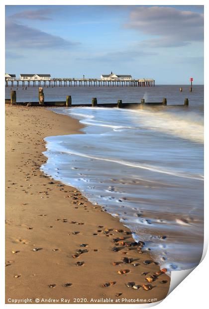 Southwold Beach Print by Andrew Ray