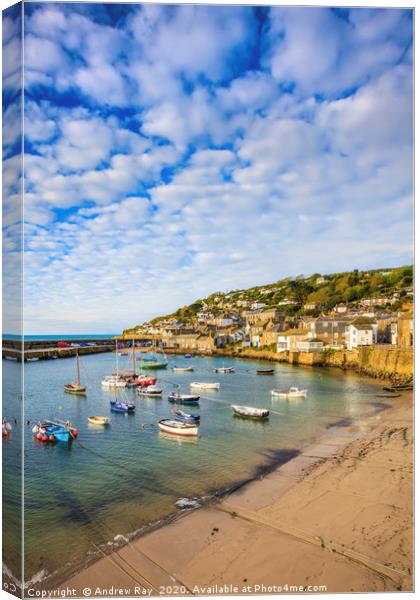 Harbour View (Mousehole) Canvas Print by Andrew Ray