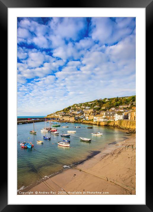 Harbour View (Mousehole) Framed Mounted Print by Andrew Ray
