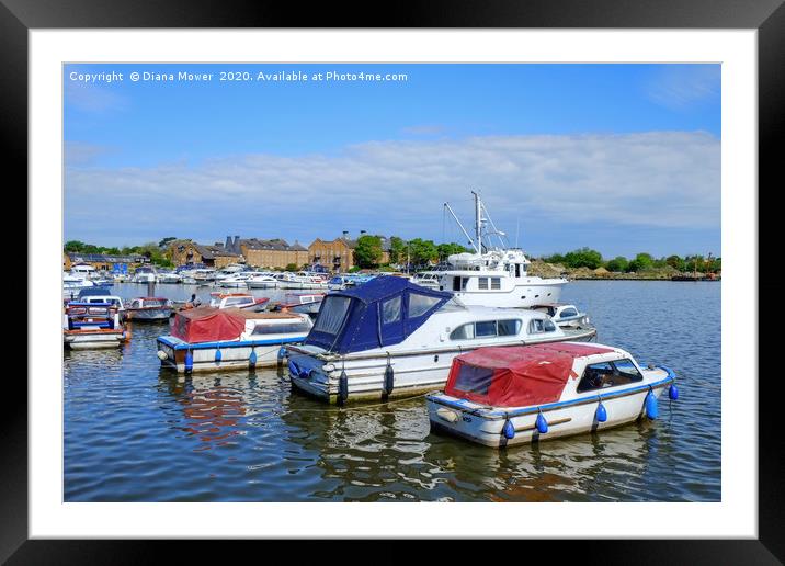 Oulton Broad Suffolk Framed Mounted Print by Diana Mower