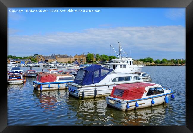 Oulton Broad Suffolk Framed Print by Diana Mower
