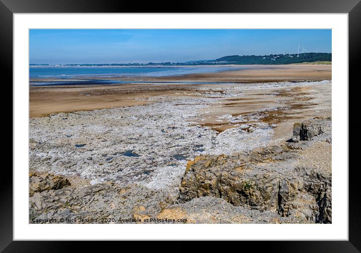 Coast and Beach at Ogmore by Sea Glamorgan Coast  Framed Mounted Print by Nick Jenkins