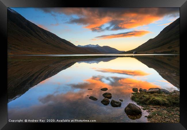 Reflections in Loch Etive Framed Print by Andrew Ray