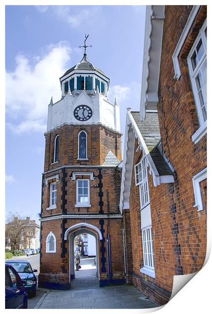Burnham on Crouch Clock tower Print by David French
