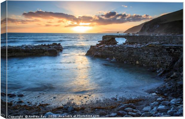 Portwrinkle Sunset Canvas Print by Andrew Ray