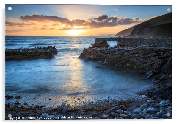 Portwrinkle Sunset Acrylic by Andrew Ray