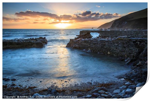 Portwrinkle Sunset Print by Andrew Ray