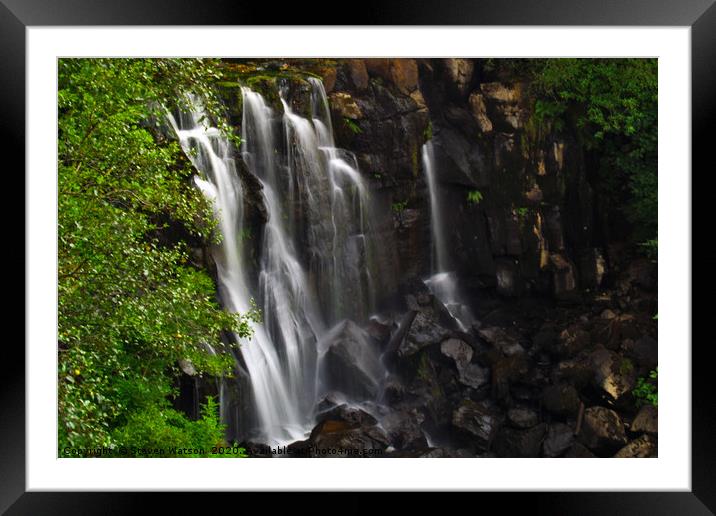 Aros Waterfall 2 Framed Mounted Print by Steven Watson