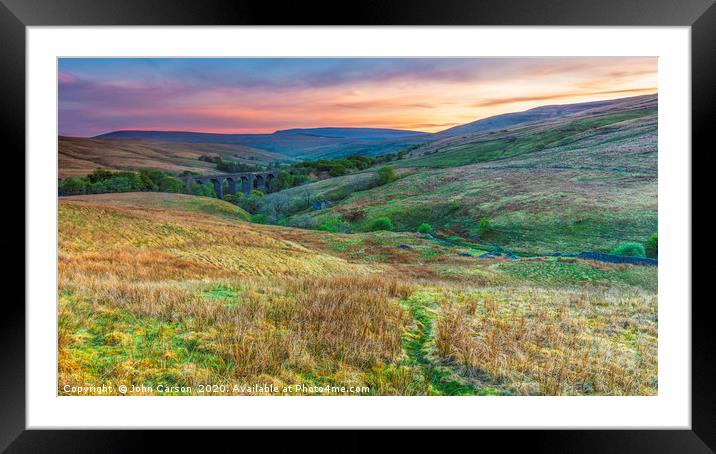  Sunrise at Dent Head Viaduct Framed Mounted Print by John Carson