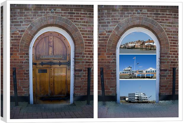 Burnham on Crouch yachting club houses Canvas Print by David French