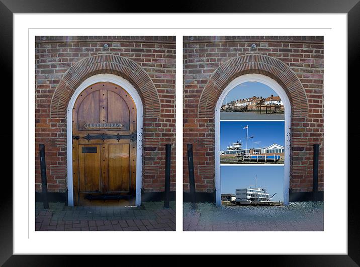 Burnham on Crouch yachting club houses Framed Mounted Print by David French