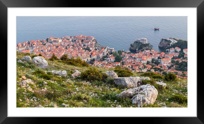 Looking down on Dubrovnik Framed Mounted Print by Jason Wells