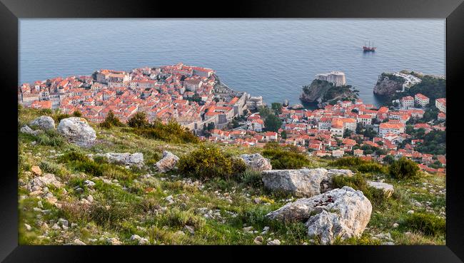 Looking down on Dubrovnik Framed Print by Jason Wells