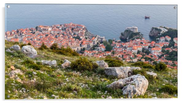 Looking down on Dubrovnik Acrylic by Jason Wells