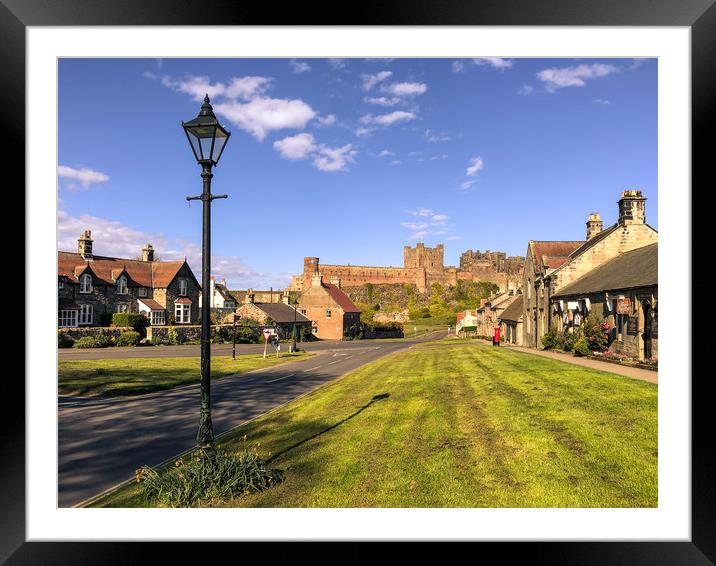 Quiet and peaceful Bamburgh village Framed Mounted Print by Naylor's Photography