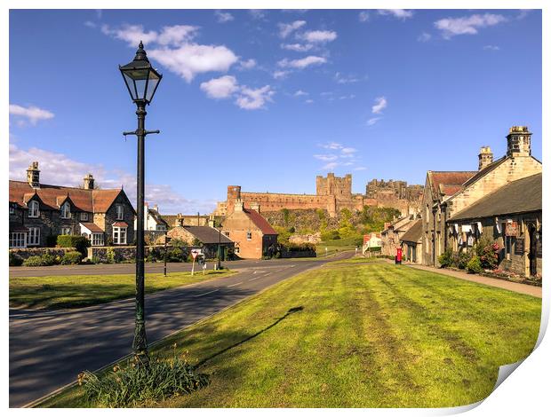 Quiet and peaceful Bamburgh village Print by Naylor's Photography