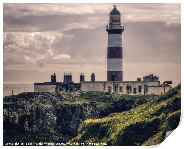 Eilean Glas Lighthouse Print by Fraser Hetherington