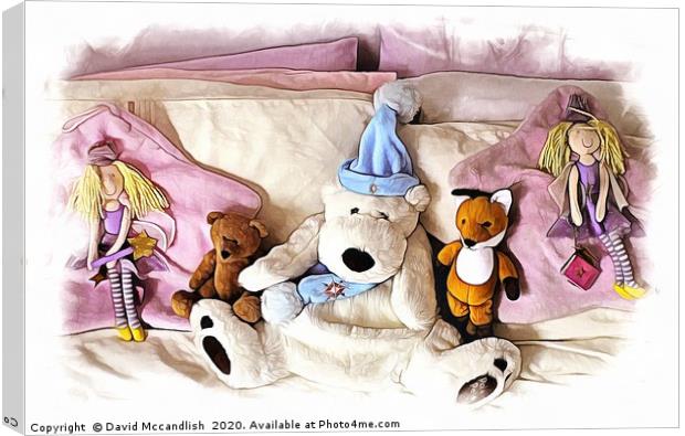 The Cosy Toy Family Canvas Print by David Mccandlish