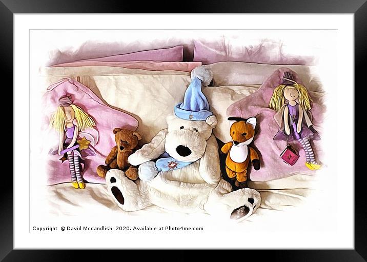 The Cosy Toy Family Framed Mounted Print by David Mccandlish