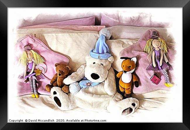 The Cosy Toy Family Framed Print by David Mccandlish