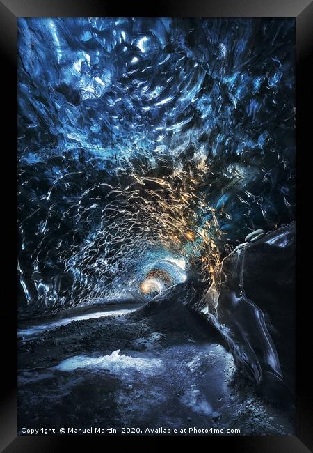 Ice Cave Addicted Framed Print by Manuel Martin
