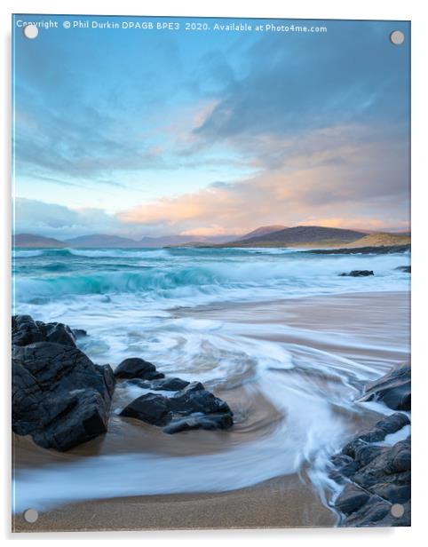 Isle of Harris - The Small Beach Acrylic by Phil Durkin DPAGB BPE4