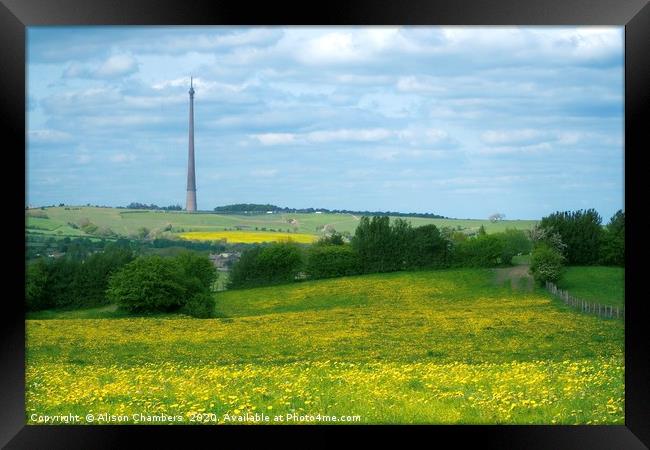 Emley Moor Transmitter Framed Print by Alison Chambers