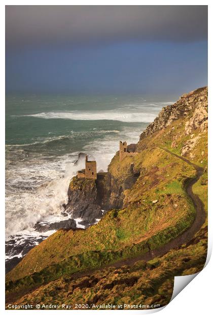 Botallack Storm Print by Andrew Ray