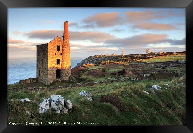 First Light at Wheal Owles Framed Print by Andrew Ray