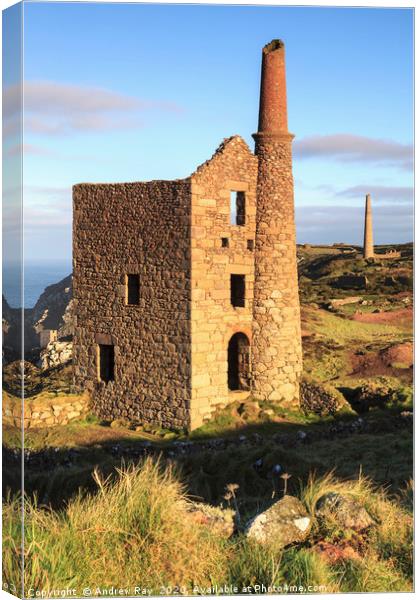 Wheal Owles Engine House Canvas Print by Andrew Ray