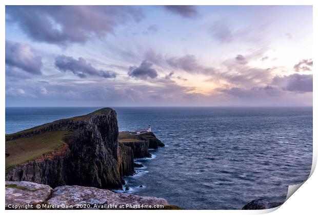 Neist Point Lighthouse Print by Marcia Reay