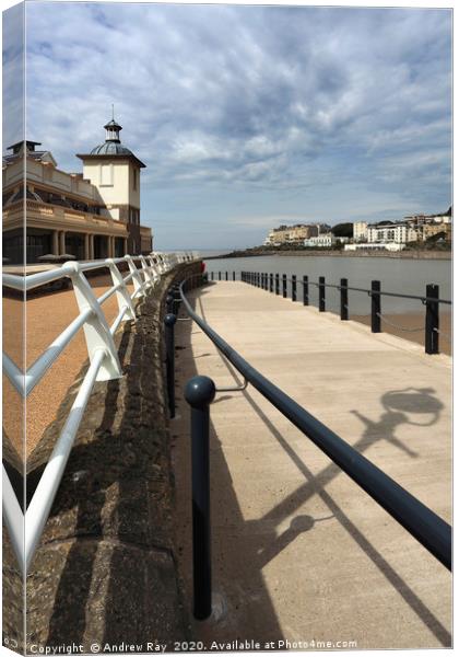 Path to Marine Lake (Weston Super Mare) Canvas Print by Andrew Ray