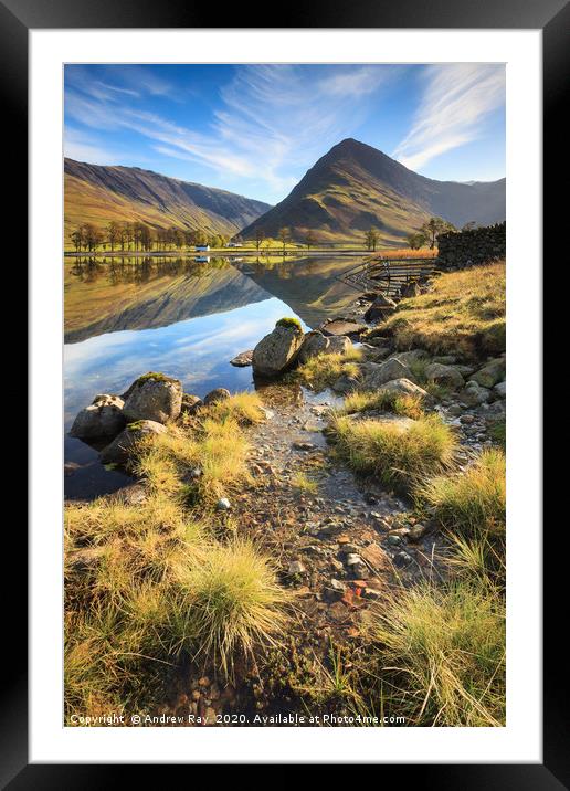 Towards Fleetwith Pike Framed Mounted Print by Andrew Ray