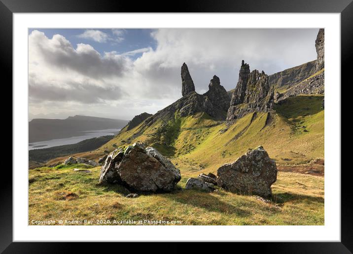 Old Man of Storr Framed Mounted Print by Andrew Ray