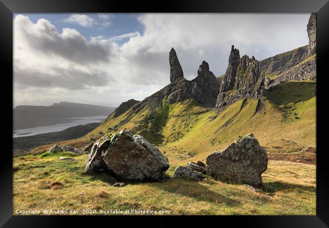 Old Man of Storr Framed Print by Andrew Ray