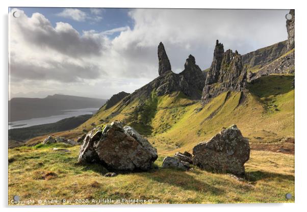 Old Man of Storr Acrylic by Andrew Ray