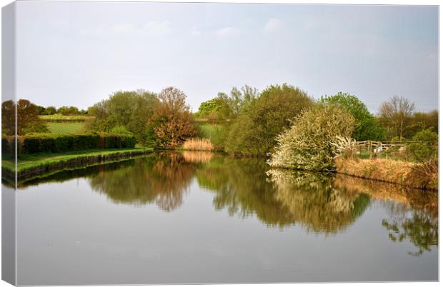Canal Reflections Canvas Print by graham young