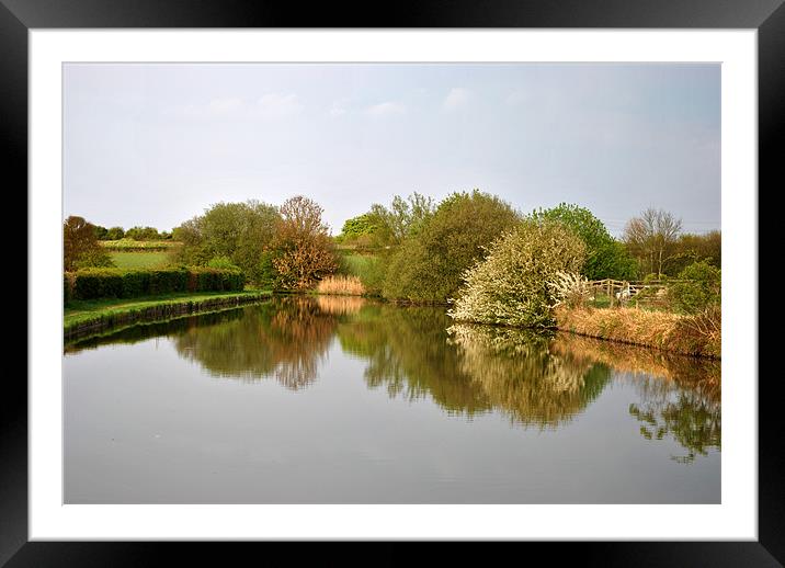 Canal Reflections Framed Mounted Print by graham young