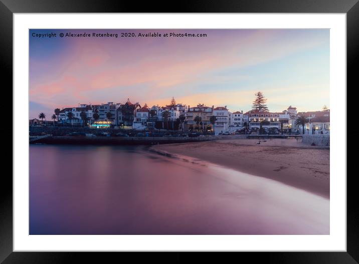 Cascais, Portugal at sunset Framed Mounted Print by Alexandre Rotenberg