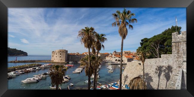 Panorama of Dubrovnik harour Framed Print by Jason Wells
