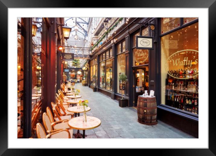 Coffee in The Castle Arcade Framed Mounted Print by Richard Downs