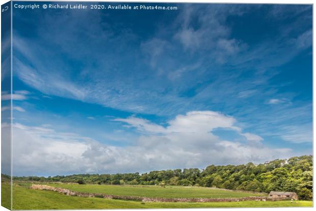 Big Sky and Bright Interval on the Teedale Way Canvas Print by Richard Laidler
