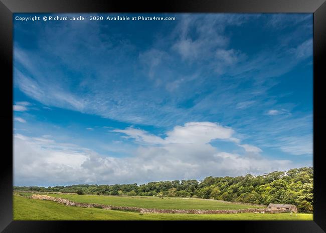 Big Sky and Bright Interval on the Teedale Way Framed Print by Richard Laidler