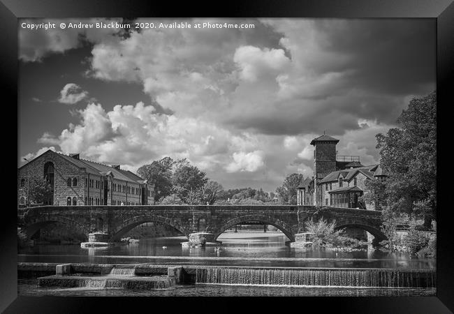Clouds over the River Kent in Kendal...            Framed Print by Andy Blackburn